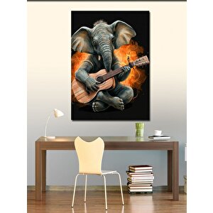 Kanvas Tablo Fil Ve Gitar Dinletisi 70x100 cm