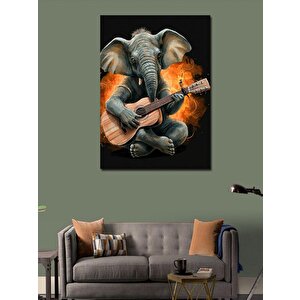 Kanvas Tablo Fil Ve Gitar Dinletisi 50x70 cm