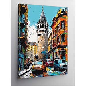 Kanvas Tablo Galata Kulesi Pop Art 50x70 cm