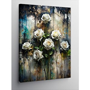 Kanvas Tablo Beyaz Güller 70x100 cm