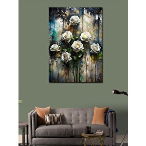 Kanvas Tablo Beyaz Güller 70x100 cm
