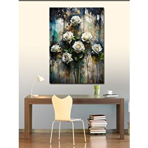 Kanvas Tablo Beyaz Güller 70x100 cm