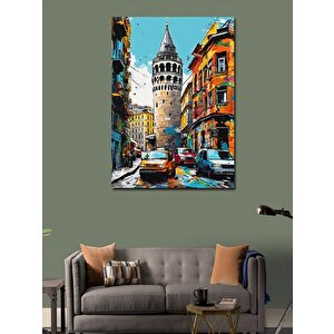 Kanvas Tablo Galata Kulesi Pop Art 100x140 cm