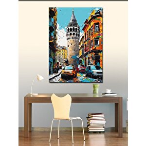 Kanvas Tablo Galata Kulesi Pop Art 100x140 cm