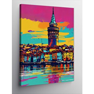 Kanvas Tablo Pop Art Galata Kulesi 50x70 cm
