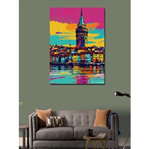 Kanvas Tablo Pop Art Galata Kulesi 50x70 cm