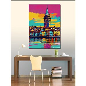 Kanvas Tablo Pop Art Galata Kulesi 50x70 cm