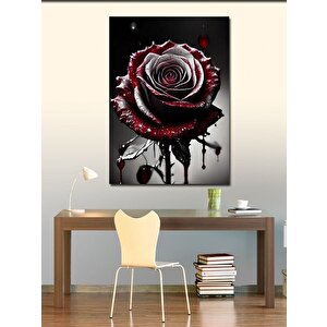 Kanvas Tablo Kanlı Gül 100x140 cm