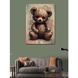 Kanvas Tablo Dövmeli Oyuncak Ayı 50x70 cm