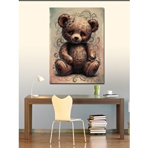 Kanvas Tablo Dövmeli Oyuncak Ayı 50x70 cm