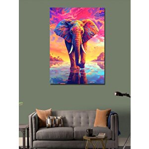 Kanvas Tablo Doğada Yürüyen Fil 100x140 cm
