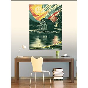 Kanvas Tablo Göl Evi 50x70 cm