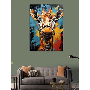 Kanvas Tablo Renkli Zürafa 70x100 cm
