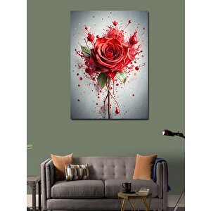 Kanvas Tablo Kırmızı Gül 50x70 cm