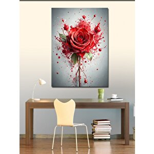 Kanvas Tablo Kırmızı Gül 50x70 cm