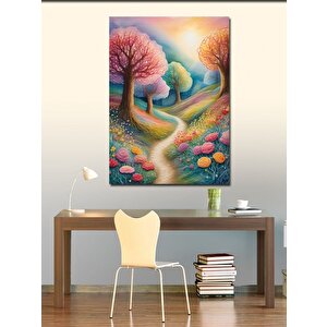 Kanvas Tablo Renkli Ağaçlar 70x100 cm