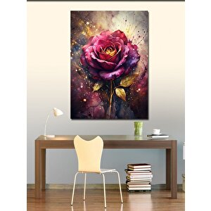 Kanvas Tablo Pembe Gül 70x100 cm