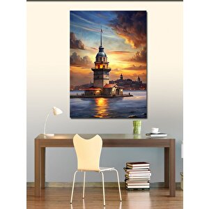 Kanvas Tablo Gün Batımı Ve Kız Kulesi 70x100 cm
