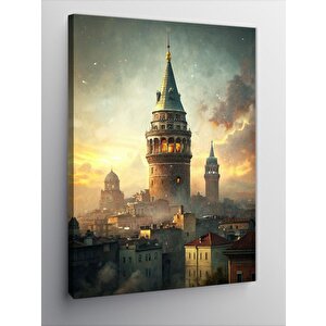 Kanvas Tablo Sisler İçinde Galata Kulesi 100x140 cm