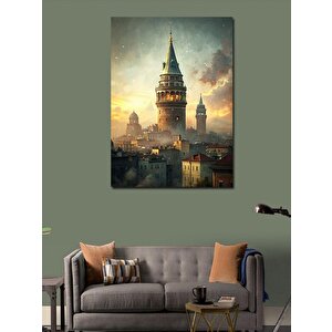Kanvas Tablo Sisler İçinde Galata Kulesi 100x140 cm