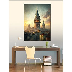 Kanvas Tablo Sisler İçinde Galata Kulesi 100x140 cm