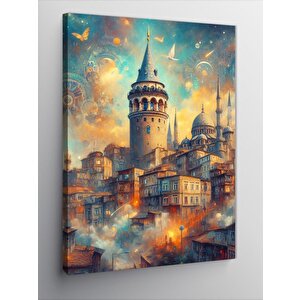 Kanvas Tablo Tarihi Galata Kulesi 50x70 cm