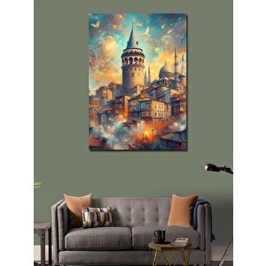 Kanvas Tablo Tarihi Galata Kulesi 50x70 cm