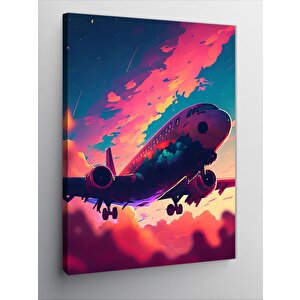 Kanvas Tablo Gökyüzündeki Airbus 70x100 cm