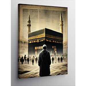 Kanvas Tablo Gazete Fon Kabe 100x140 cm