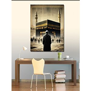 Kanvas Tablo Gazete Fon Kabe 50x70 cm