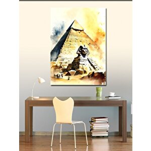 Kanvas Tablo Mısır Piramidi Ve Sfenks 100x140 cm