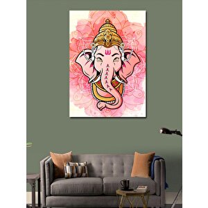 Kanvas Tablo Pembe Ganesha 100x140 cm