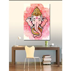 Kanvas Tablo Pembe Ganesha 100x140 cm