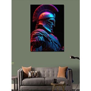 Kanvas Tablo Neon Işıklı Gladyatör