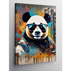 Kanvas Tablo Güneş Gözlüklü Panda 50x70 cm