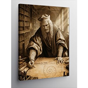 Kanvas Tablo Leonardo Da Vinci Eskiz Çalışması 100x140 cm