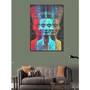 Kanvas Tablo Mısır Firavun Kraliçe Nefertiti 100x140 cm