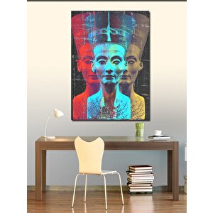 Kanvas Tablo Mısır Firavun Kraliçe Nefertiti 100x140 cm