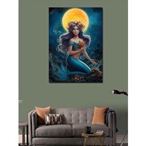 Kanvas Tablo Tatlı Denizkızı Ve Güneş 70x100 cm