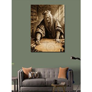 Kanvas Tablo Leonardo Da Vinci Eskiz Çalışması 70x100 cm