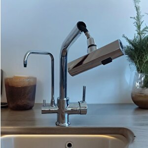 Spiralli Arıtmalı Fonksiyonlu Başlık Mutfak Evye Bataryası