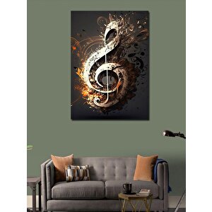 Kanvas Tablo Sol Anahtarı 50x70 cm