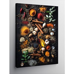 Kanvas Tablo Baharatlar Mutfak Temalı 70x100 cm