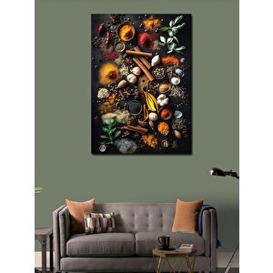 Kanvas Tablo Baharatlar Mutfak Temalı 70x100 cm