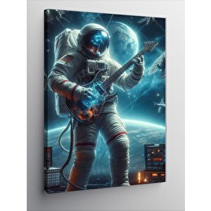 Kanvas Tablo Gitar Çalan Astronot 70x100 cm