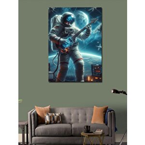 Kanvas Tablo Gitar Çalan Astronot 70x100 cm