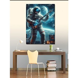 Kanvas Tablo Gitar Çalan Astronot 70x100 cm