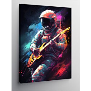 Kanvas Tablo Gitar Çalan Astronot 70x100 cm
