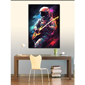 Kanvas Tablo Gitar Çalan Astronot 70x100 cm