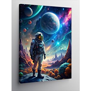 Kanvas Tablo Uzay Ve Astronot 100x140 cm